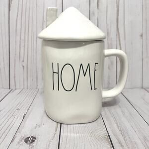 Rae Dunn Artisan Collection By Magenta Ceramic Coffee Tea Mug 20oz Home Roof Lid